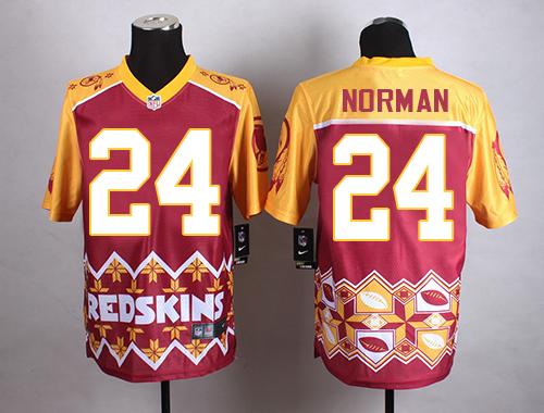 Nike Redskins #24 Josh Norman Burgundy Red Men's Stitched NFL Elite Noble Fashion Jersey - Click Image to Close